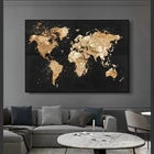 Картина на холсте Карта мира в стиле ретро