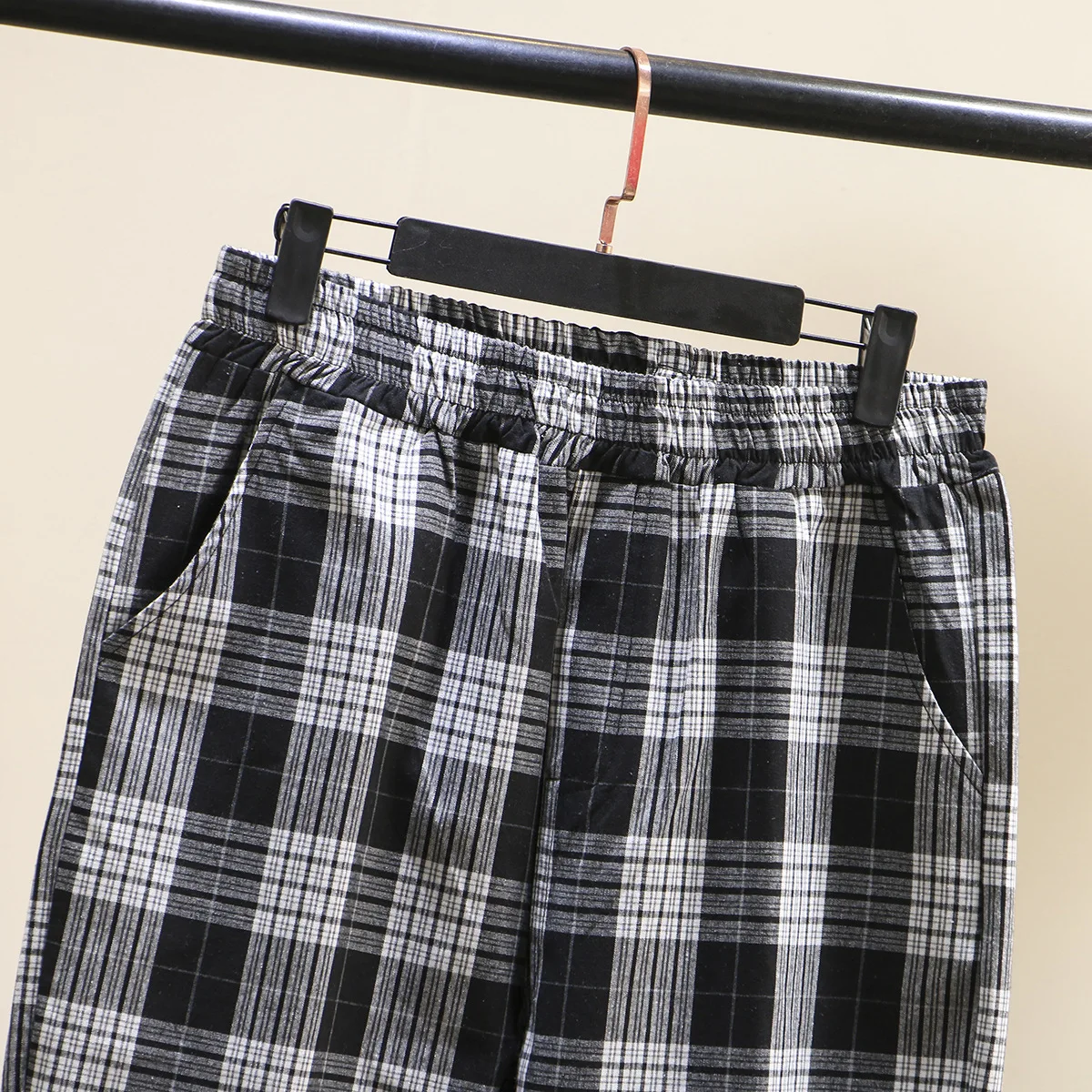 2020 весенние женские шаровары свободные повседневные клетчатые брюки с