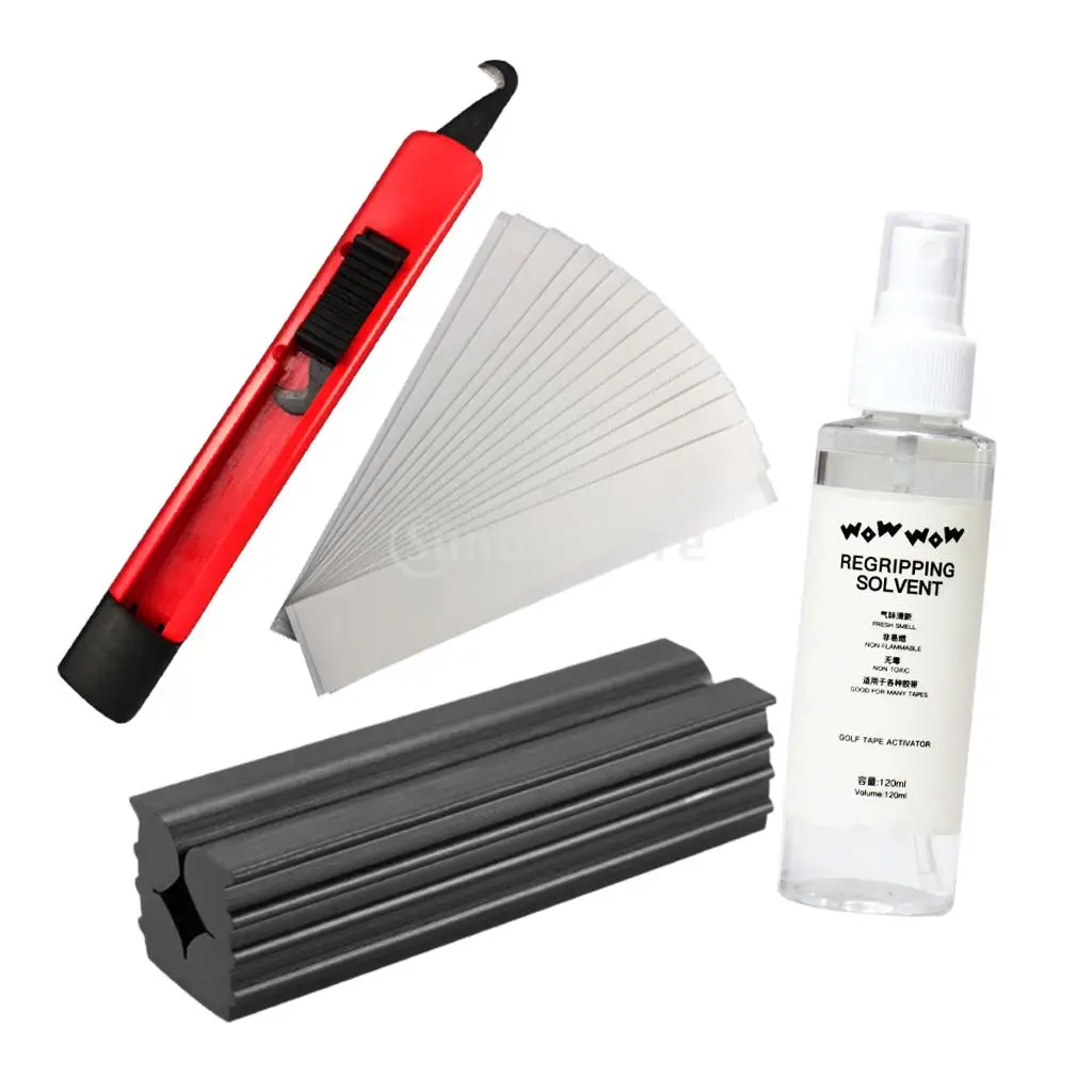 Golf Grip Kits for Regripping Golf Clubs Grip Tape, Grip Solvent, Hook Blade Golf Putters Re-grip Tools Shaft Re-Gripping Golf Grip Kits for Regripping Golf Clubs Grip Tape, Grip Solvent, Hook Blade Golf Putters Re-grip Tools Shaft Re-Gripping