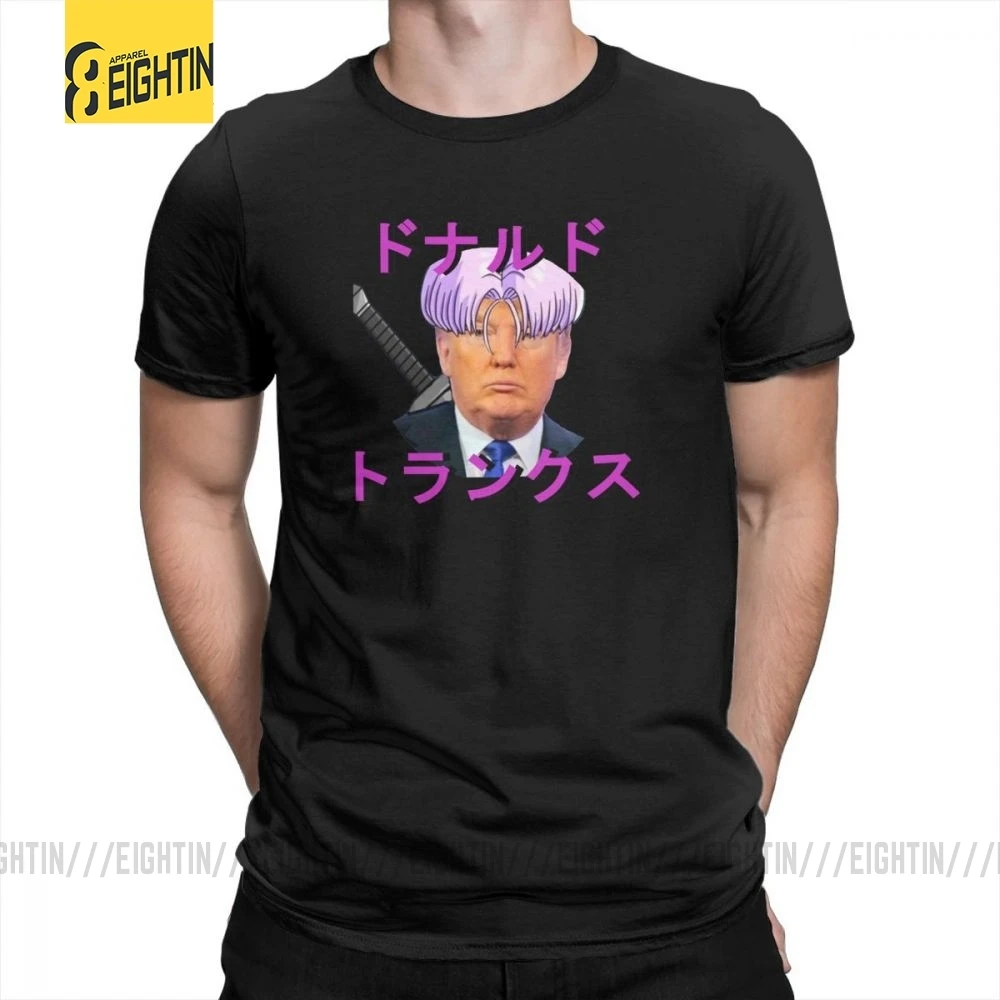 Vaporwave футболки Donald J trunks Футболка Мужская Высокое качество футболки с коротким рукавом большой размер хлопок смешной Стильный плюс - Цвет: Черный