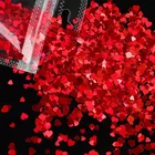 Блестящие неоновые блестки в форме сердца для дизайна ногтей