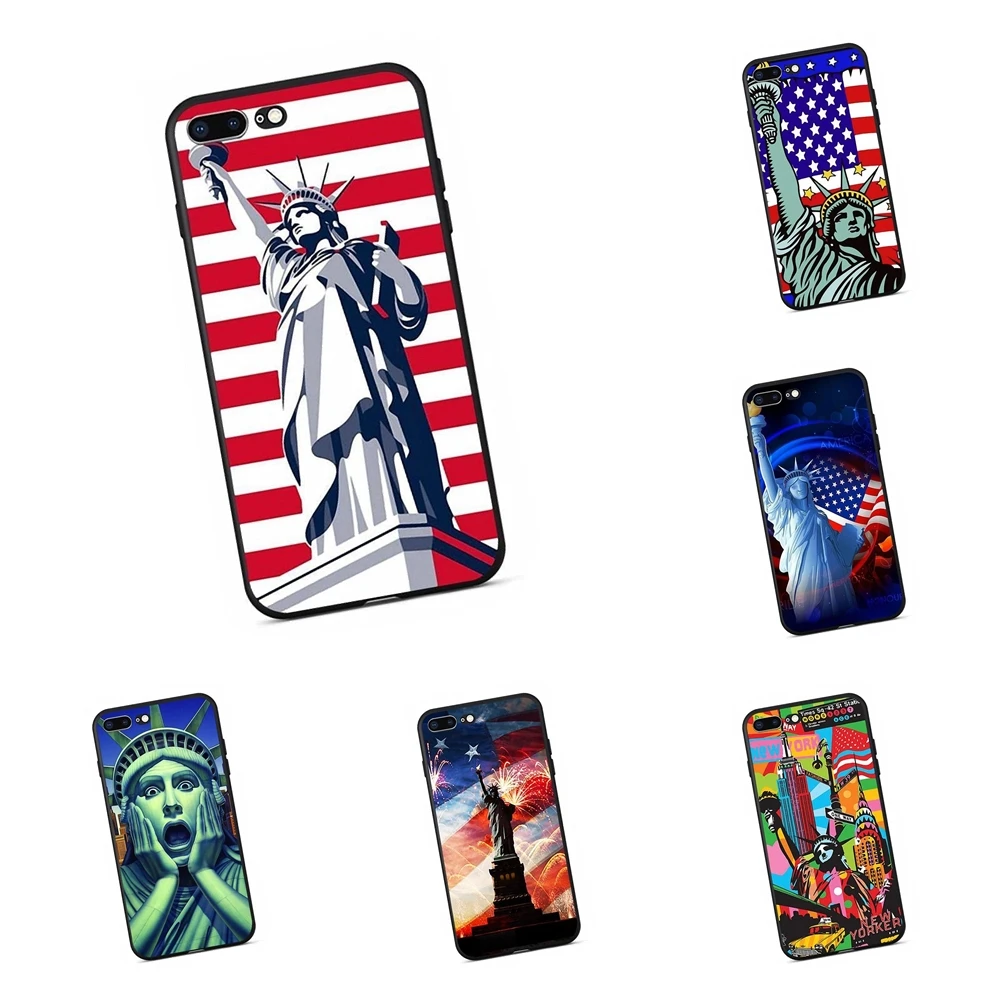 Мягкие чехлы из ТПУ с американской статуей для Apple iPhone 11 12 Mini Pro 5 5S SE 5C 6 6S 7 8 X XR XS Plus