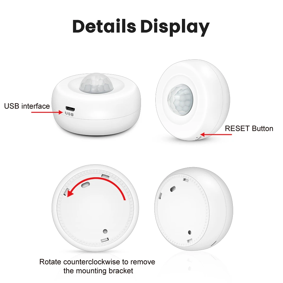 avatto tuya wifi pir motion sensor dectector smart motion sensor with smart life app notification alerts smart home automation free global shipping