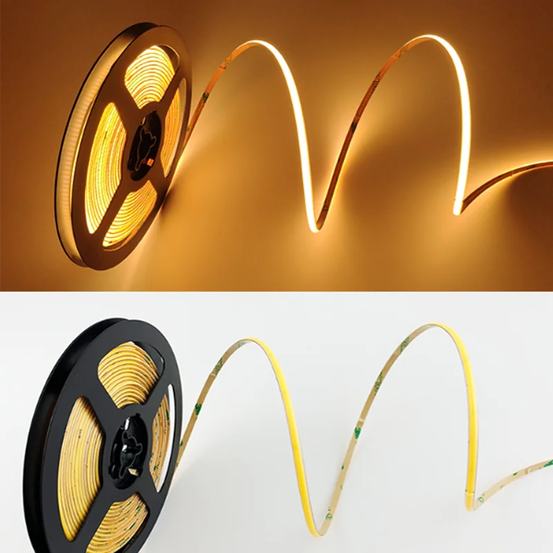 

COB 5MM LED Flexible LIGHT DC12V 24V COB Super Thin 3000K 4000K 6000K 4800LM CRI90 Bar Warm Cold White