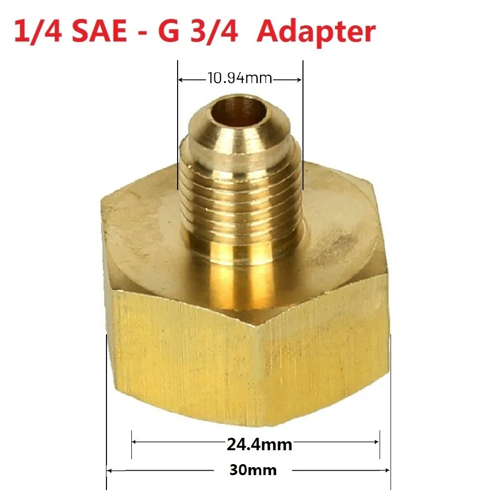 Адаптер автомобильного кондиционера SAE 1/4 &quotПапа-3/4&quot Мама Для R134A 1/4SAE G3/4 |