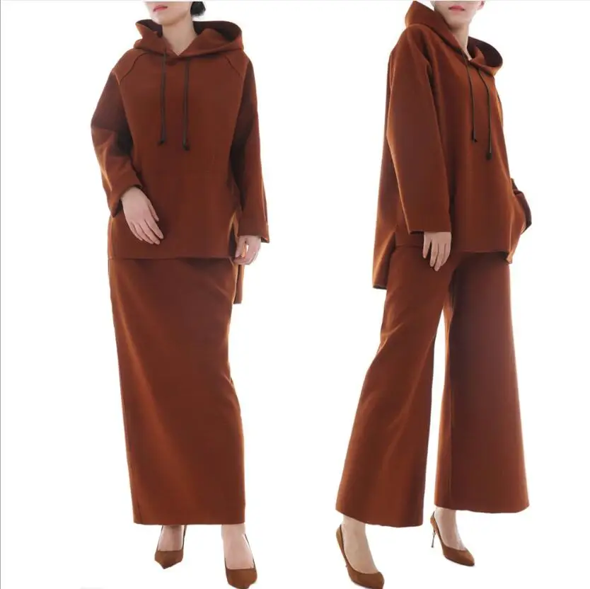 Толстовка женская с капюшоном свитшот Повседневный шерстяной пуловер карамель