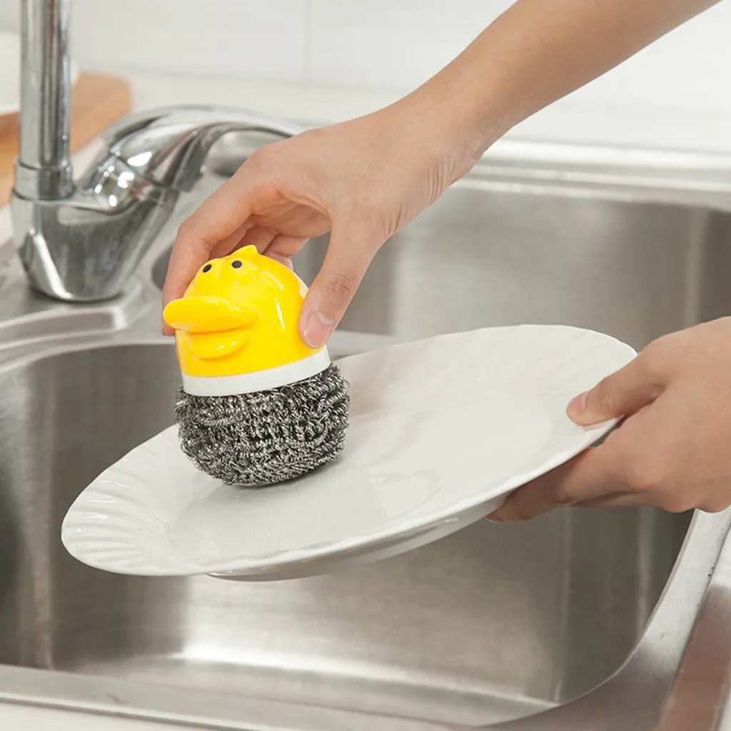 Сменная сильная щетка для очистки бытовых проволочных шариков милые Мультяшные