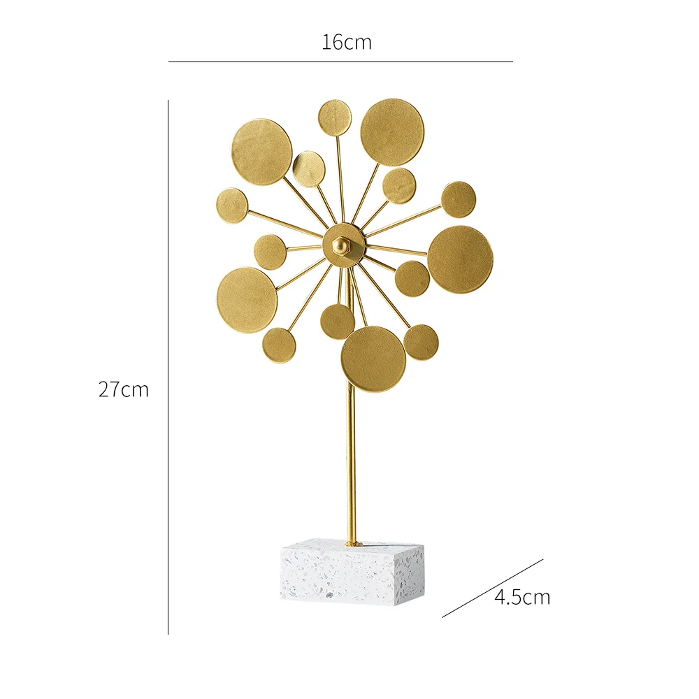

Nordic Style Home Decor Creative Metal Jewelry Garden Living Room Accessories Bohemian Craft Gifts Gold Leaf Ornaments