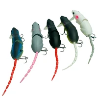 abs plastic fishing tackle mouse lure swimbait rat pike bass with hook for ocean boat fishing river stream 155cm 155g