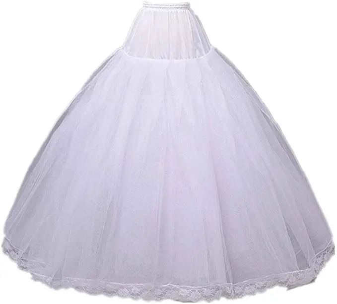 

Long Full 3 Layers Tier Net Puffy Petticoat Slip Crinoline Underskirt for Women Ball Gown Wedding Dress Accessories