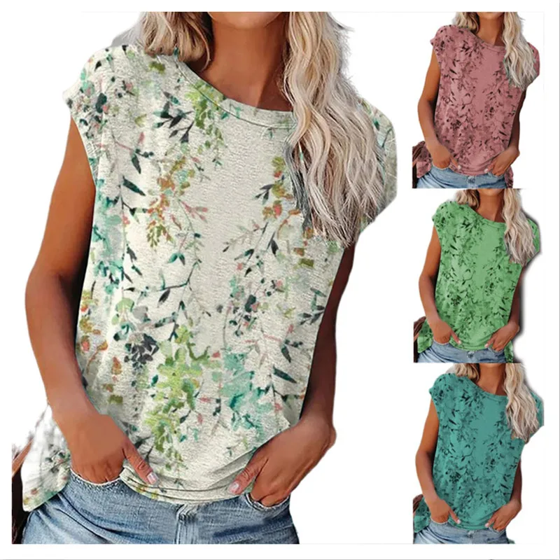 

Summer T Shirt for Women Printing O Neck Short Sleeve Pullover Ladies Top Casual Loose T Shirt Female Tops Tees