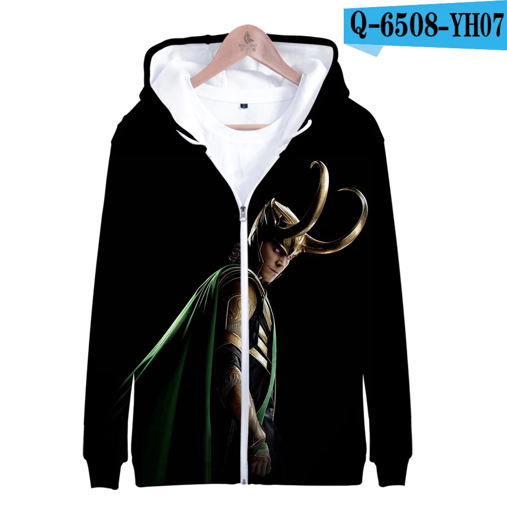 

Детская толстовка для мальчиков и девочек с 3D принтом «Loki The Dark World»; Толстовка на молнии; Куртки для мужчин и женщин; Модная детская толстовк...