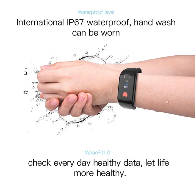 Смарт браслет F1 Plus с цветным экраном водонепроницаемый спортивный смарт