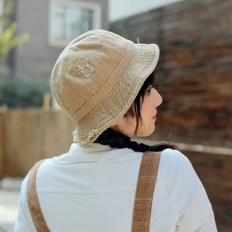 

Spring new short eave water wash cowboy dome fisherman hat college wind basin hat lovely wind lady fisherman hat hats for women