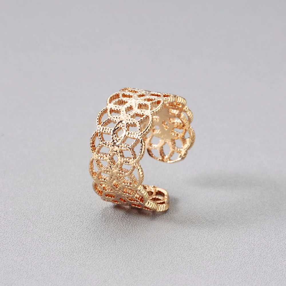 Женские широкие кольца с цветком Kinitial модные геометрические узлом в форме сердца