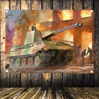 canvas painting wall hanging weapon art tapestry wall decor military wallpapers flag banner wehrmacht tiger tank ww2 poster b4