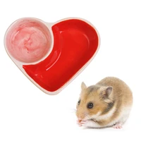 hamster feeding bowl heart shape ceramic food dish for guinea pig rat gerbil hedgehog syrian hamster small pets