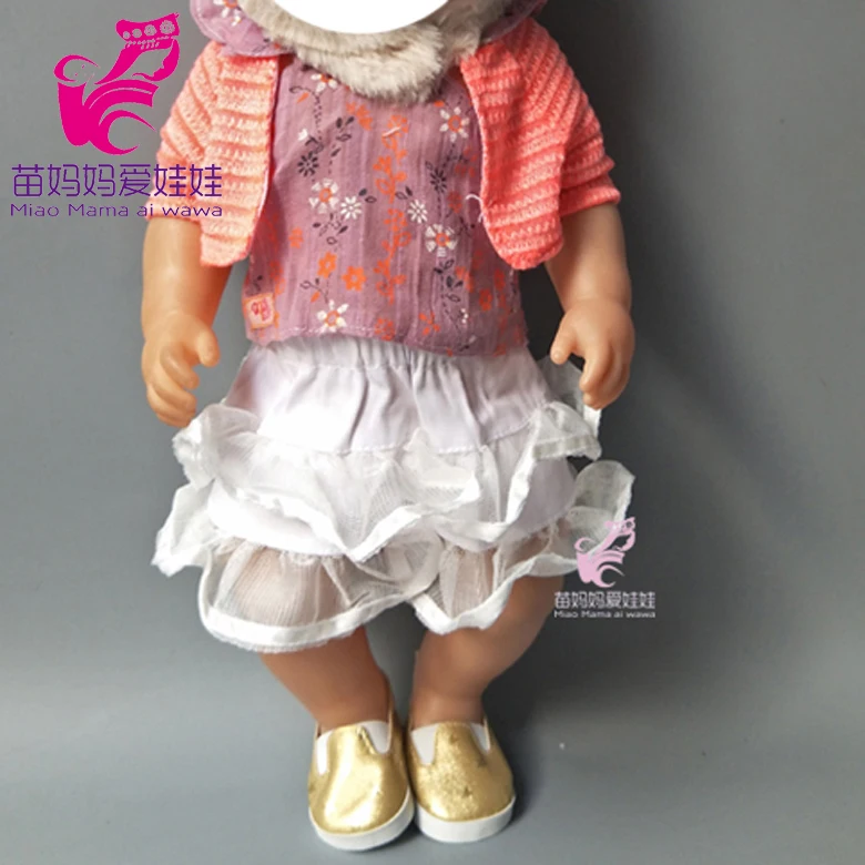 Комплект зимней одежды для девочек 18 дюймов вязаное модное платье с шапкой и
