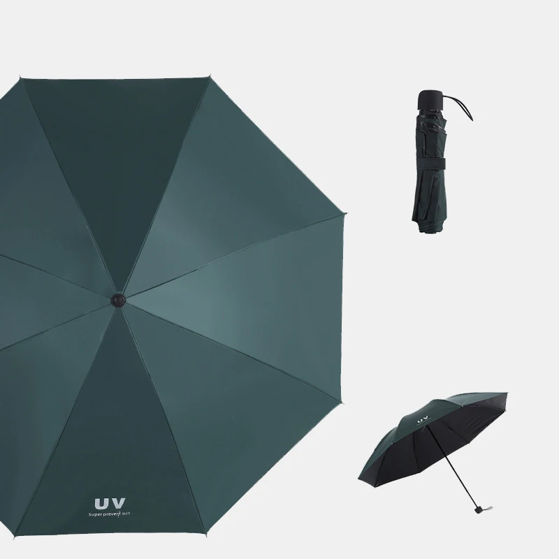 Зонт женский виниловый складной с защитой от ультрафиолета и дождя|Зонтики| |