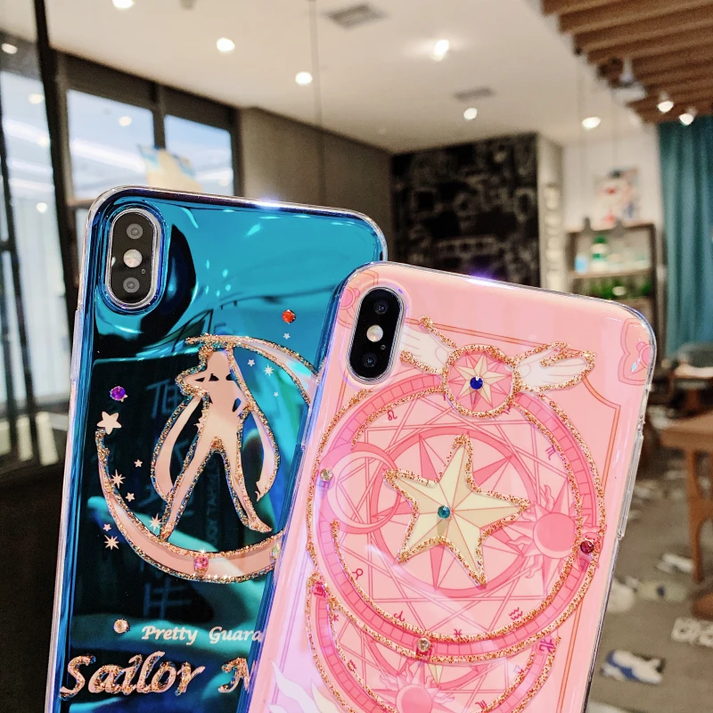 Мультфильм Сейлор Мун Косплей чехол для iphone X XR XS Max телефон Прекрасный Девушки оболочки телефон чехол для iphone 8 7 плюс 6 6S плюс