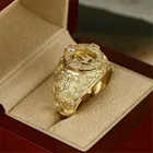 Классическое мужское кольцо VAGZEB в стиле ретро, винтажное обручальное кольцо в стиле панк золотого цвета с цирконием класса ААА для мужчин, Прямая поставка