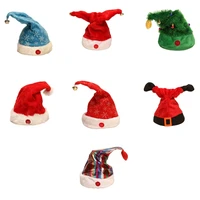 singing dancing santa hat christmas hat electric christmas hat for xmas thanksgiving halloween party costume favors