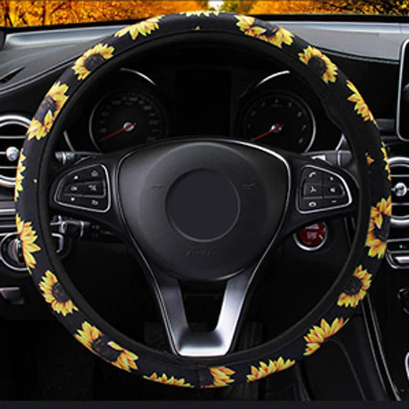 

Accessories Steering Wheel cover Sunflower design 38-37CM Replacement Car