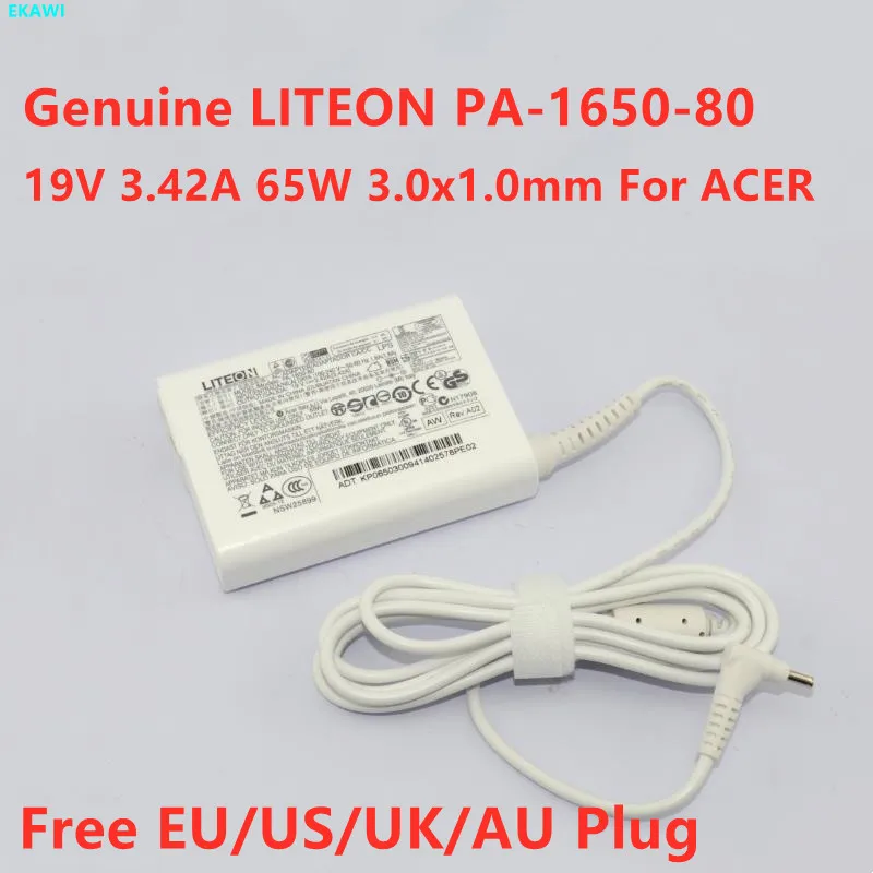 Оригинальный 19V 3.42A 65W PA 1650 80 AC адаптер для ACER Aspire S3 S5 S7 191 391 ультрабук ICONIA W700 серии