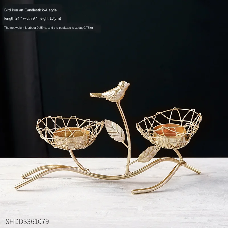 

Iron Candlestick Home Decoration Romantic Restaurant Tabletop Display Candle Holder Party Halloween Christmas Wedding Ornaments