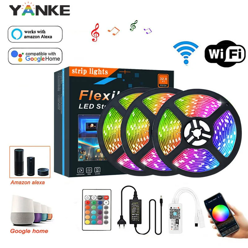 Светодиодный светильник RGB WiFi умная Светодиодная лента подсветка