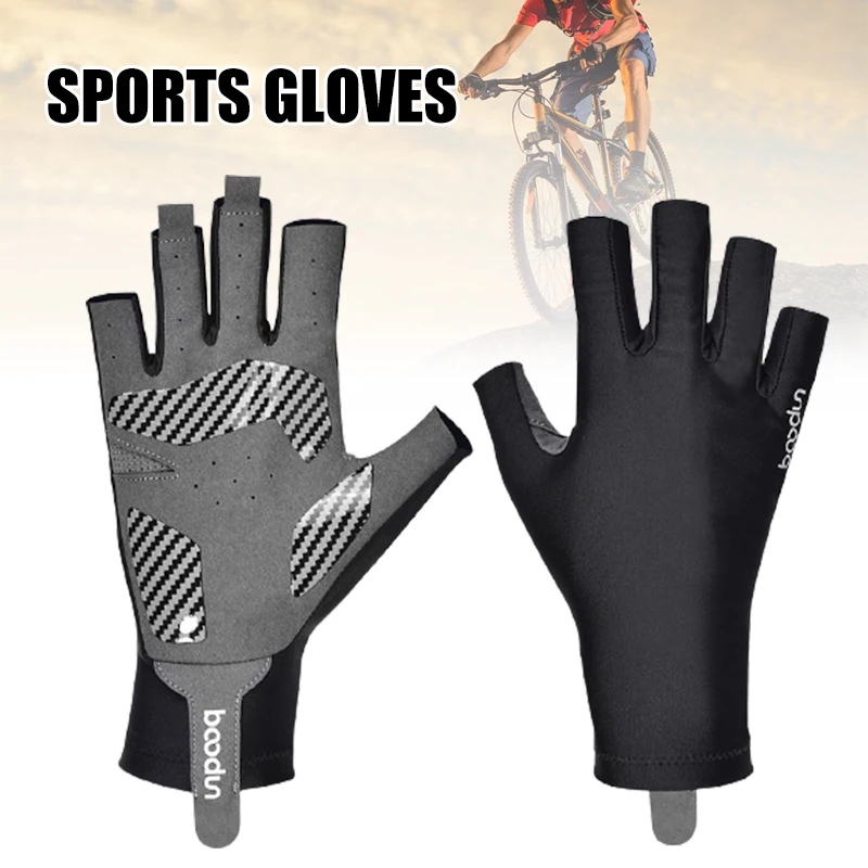 

Fingerless Fishing Half Finger Gloves Non-slip Padded Riding Short Open Finger Glove Soft Elastic Sports Hand Wear XR-Hot