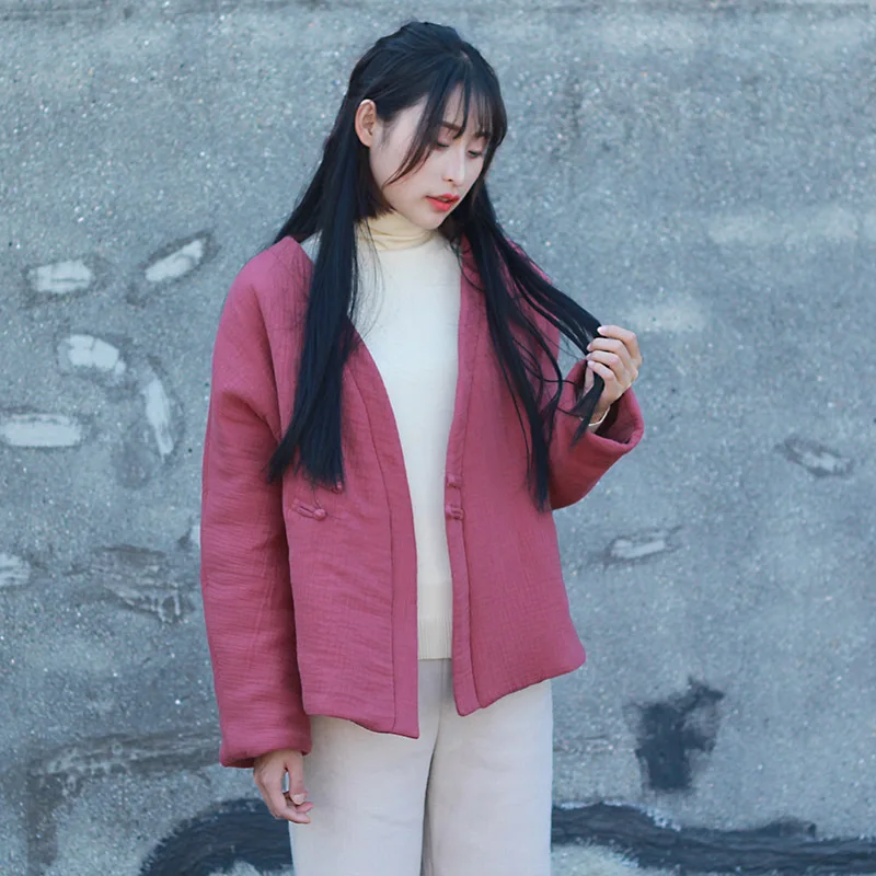 Женское зимнее однотонное короткое пальто с подкладкой Женские Простые парки