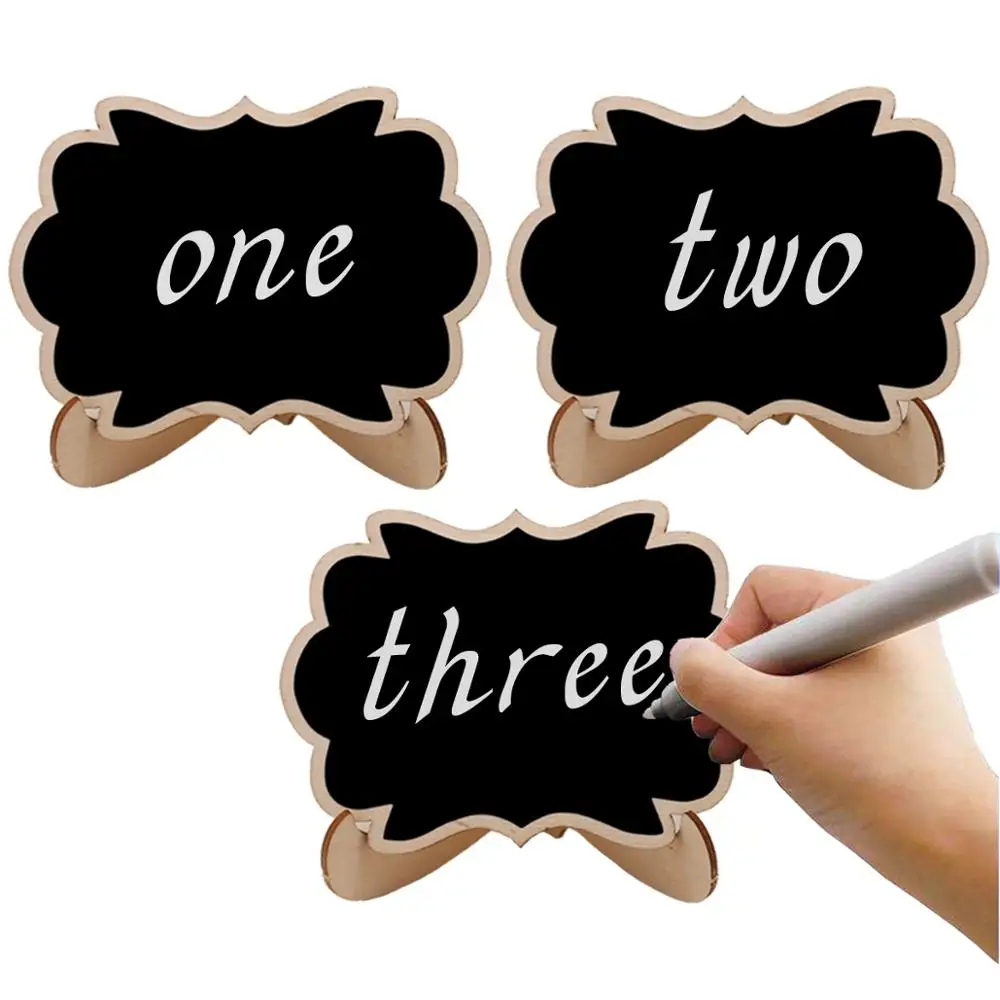 10 шт. маленький деревянный дощатый стол маркер Номера для буфета свадьбы дня