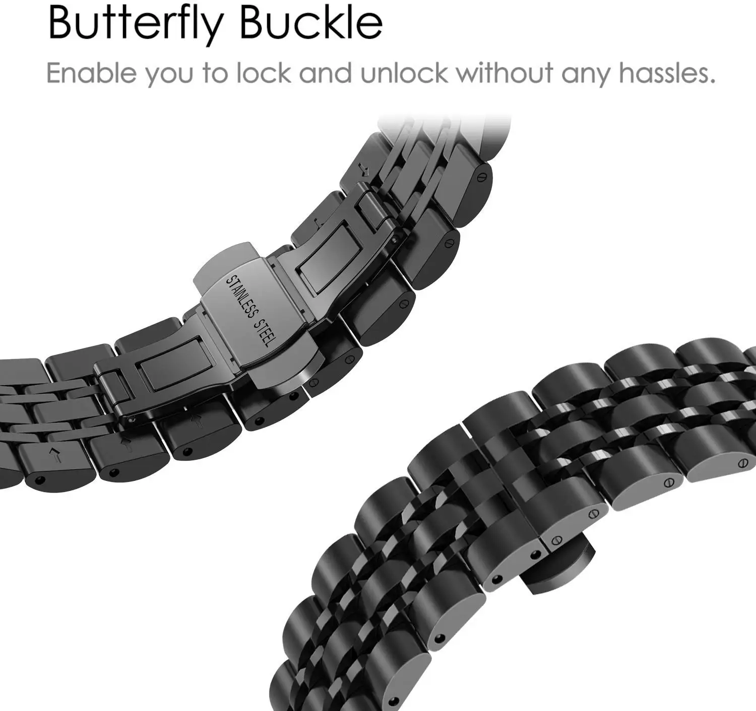 22 мм ремешок для samsung galaxy watch band 316L нержавеющая сталь 46 Gear S3 Frontier huawei gt huami amazfit 1/2