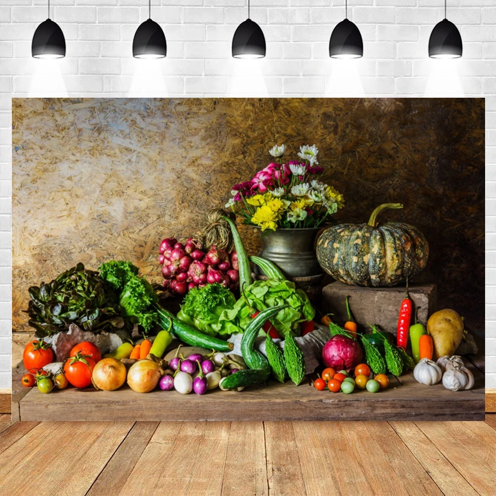 

Autumn Farm Barn Vegetables Newborn Baby Portrait Backdrop Photography Background For Photo Studio Vinyl Photophone Photozone