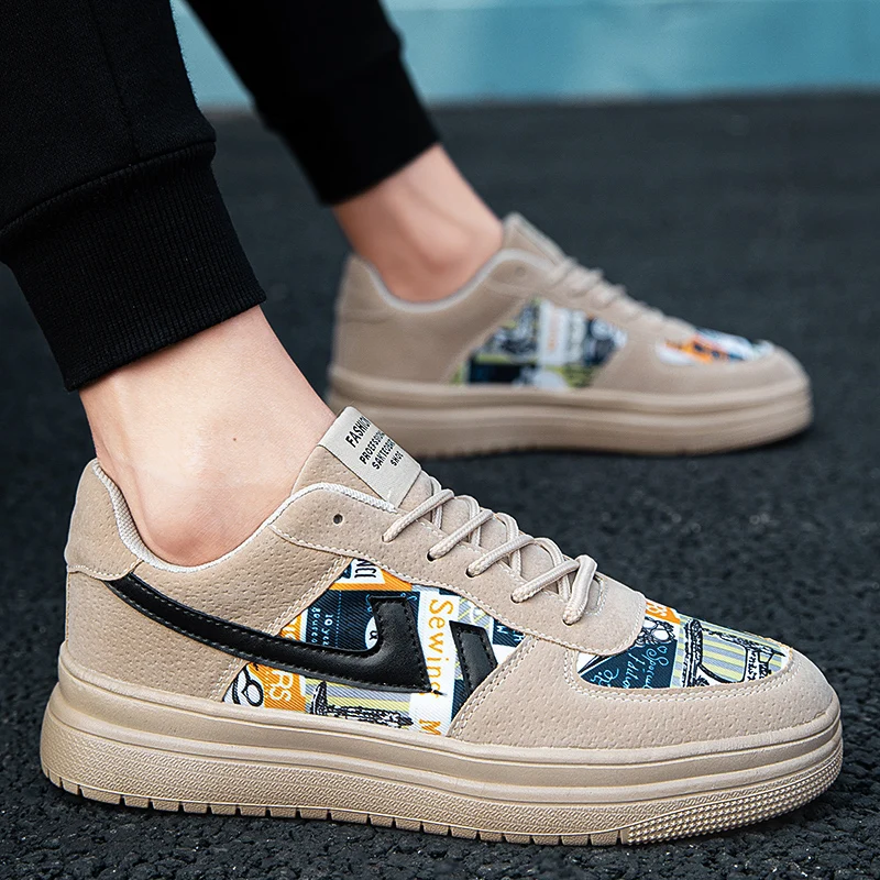 

Men Sneakers Skate Shoes New Tennis Sports Shoes Breathable Casual Street Shoes Zapatos Hombre Flat Skateboard Sneakers Leisure