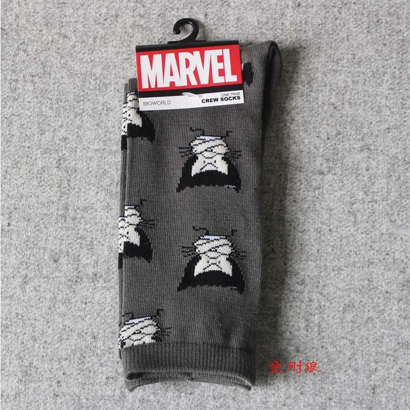 Мужские носки, герой комиксов Marvel, носки с героями мультфильмов, Железный человек, Капитан Америка, косплей, гольфы, Человек-паук, Тор, Халк, повседневные носки - Цвет: 2