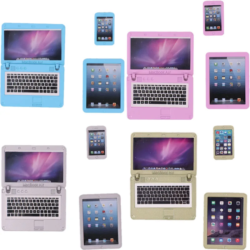 

Doll Accessories 6 Inch Laptops In Four Styles, Suitable For Kids With Christmas Toys And Birthday Gifts