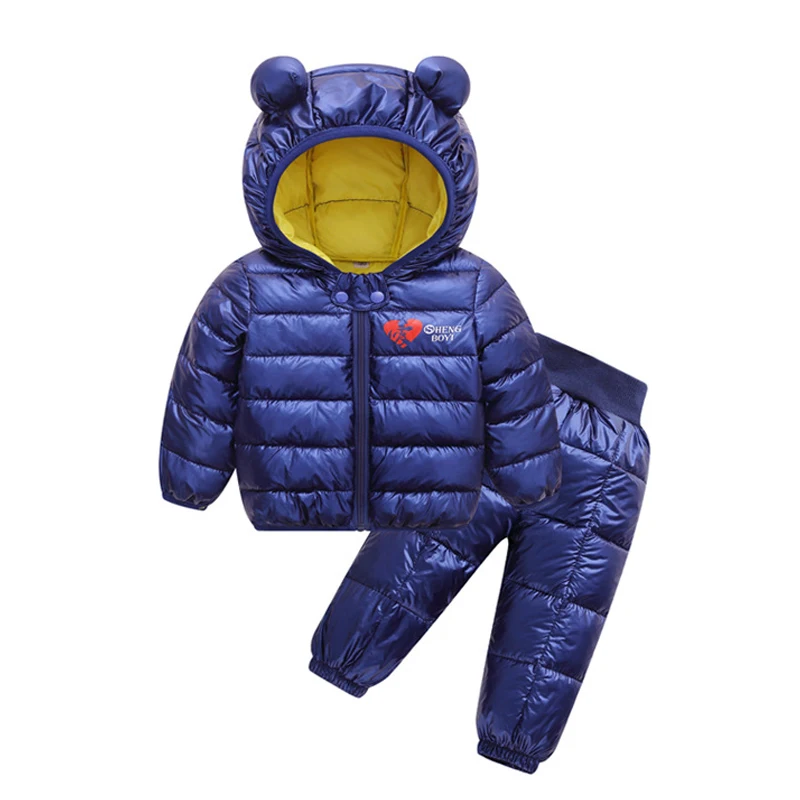

0-5 years Kids winter clothes Sets Down Jacket Hooded Coat+pants Baby Boys Girls Warm Parkas Children Outerwear toddler outfits