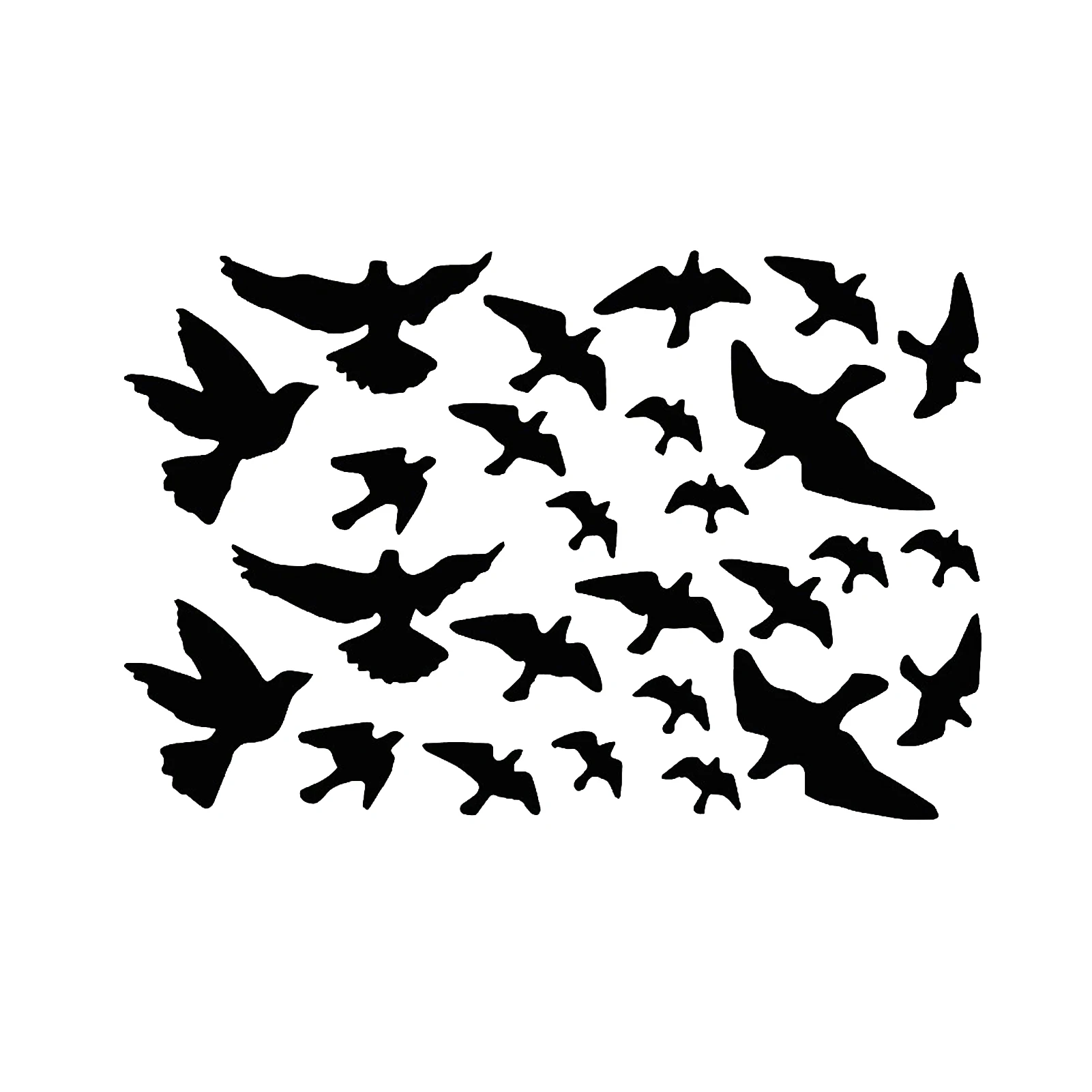 Black Bird Removable Living Room Anti-collision Universal DIY Craft Wall Sticker Home Decor Flying Protection Door Window Decal | Дом и сад