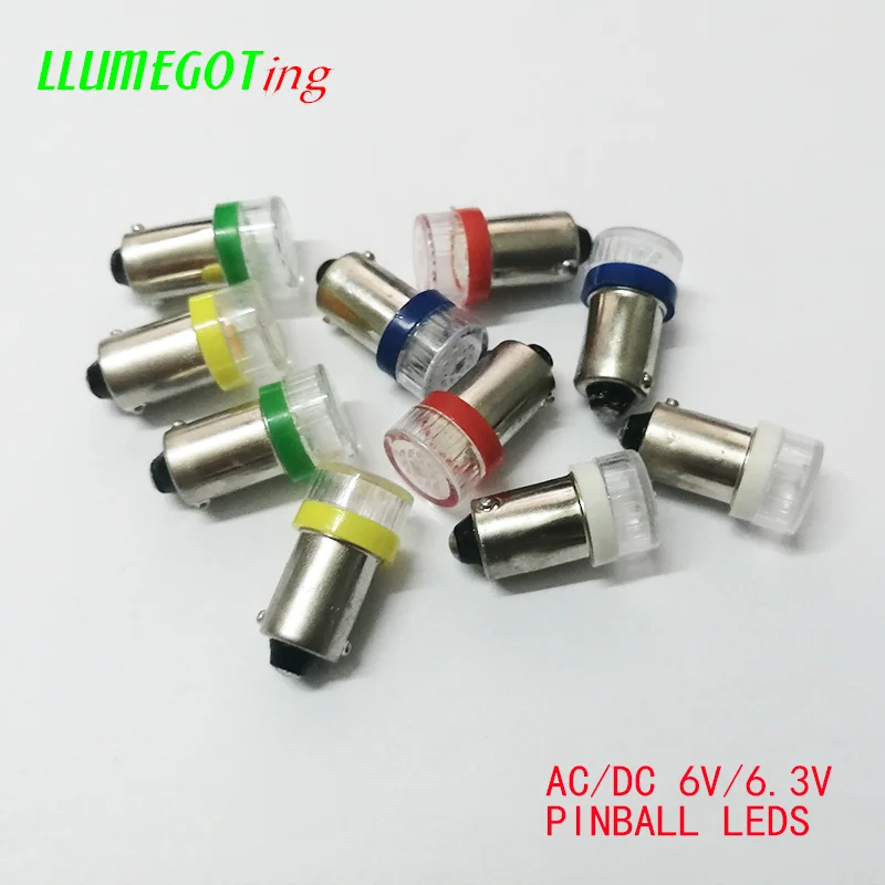 50 шт. BA9S T4W #44 #47 плоская купольная линза 2x 5630SMD различные цвета без полярности AC DC 6