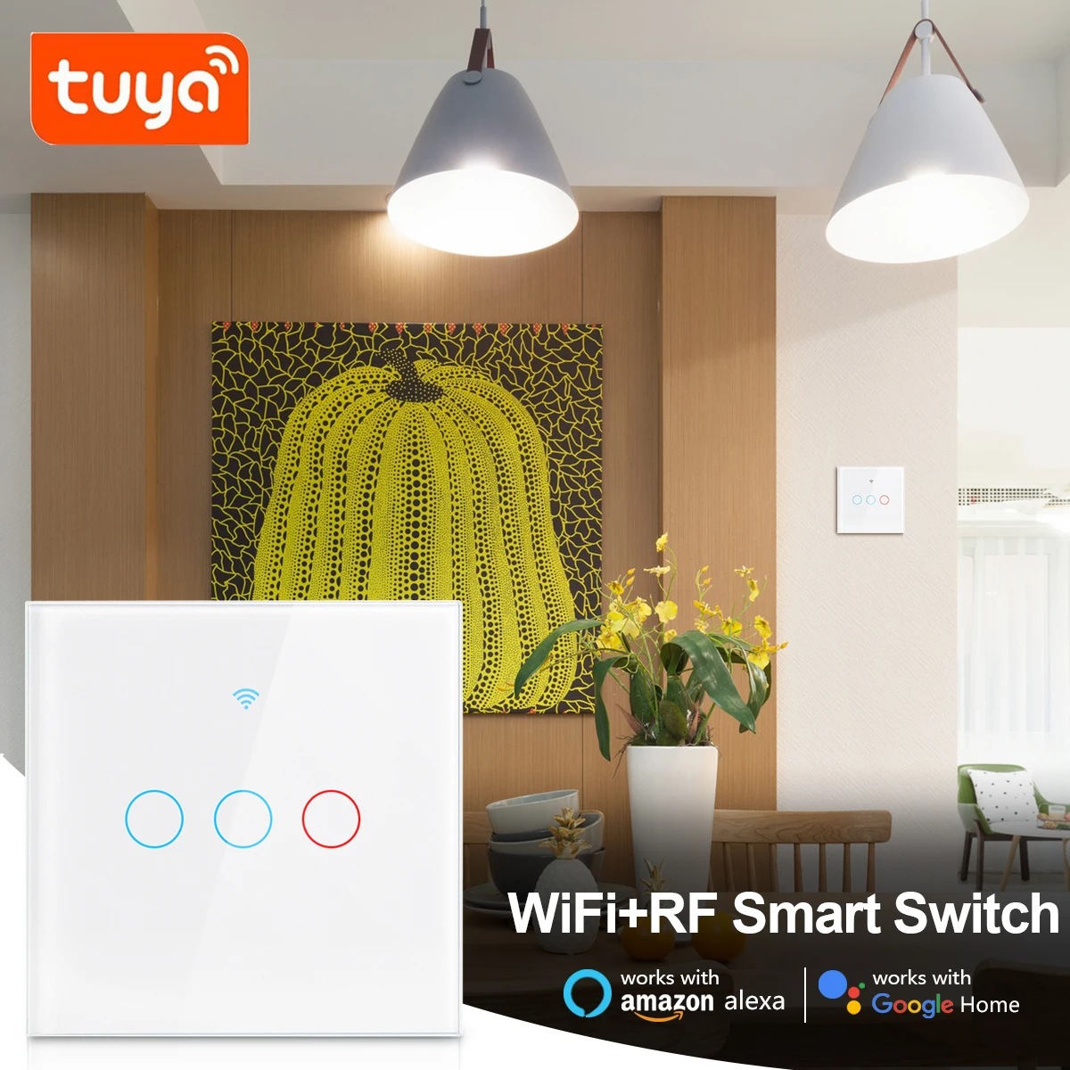 Tuya Smart Life WiFi сенсорный светильник переключатель нейтральный провод требуемый