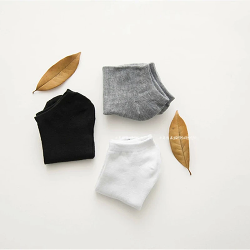 Мужские носки из хлопка высокого качества Повседневные Дышащие башмачки черные