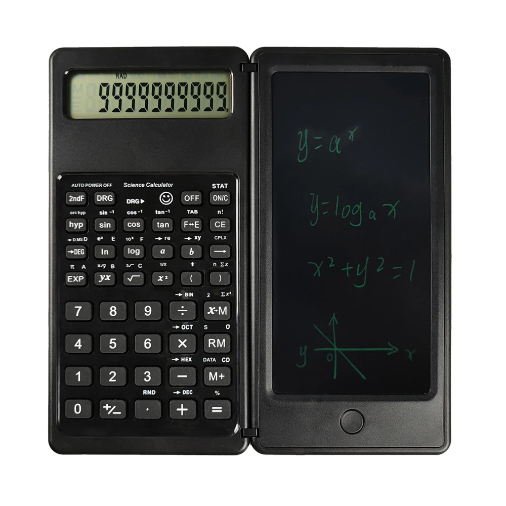 

Calculator Fold Science Function Calculator Writing Pad with Liquid Crystal Writing Pad Student Drawing Pad Study and Work