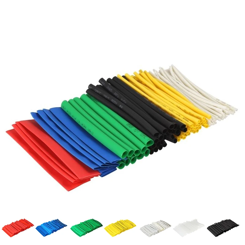 

Hot 100 pcs heat shrink tube casing heat shrink tube color:white
