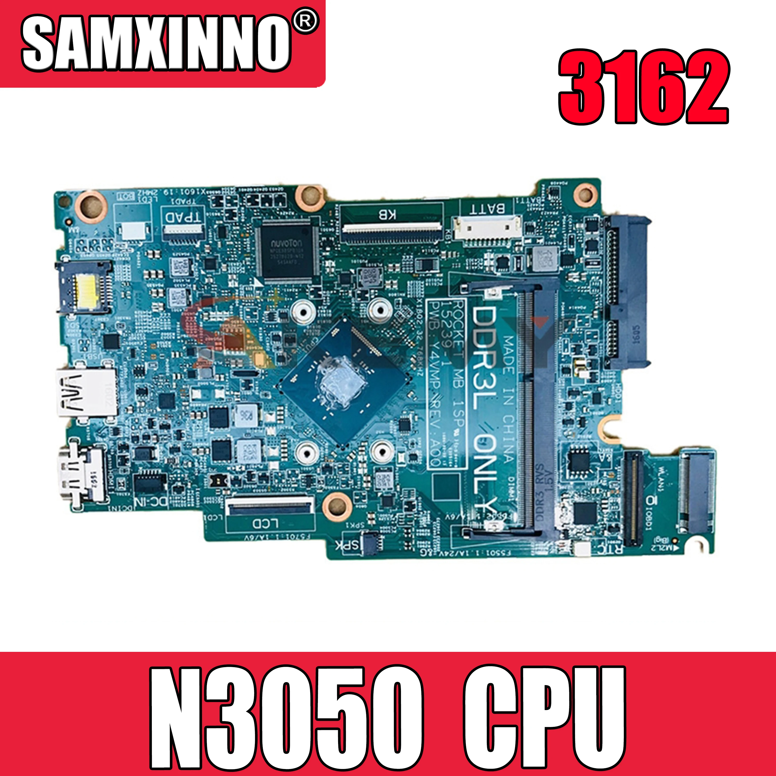

Оригинальная материнская плата для ноутбука DELL Insprion 3162 3168 процессор Celeron N3050 SR29H материнская плата CN-0CD08X 0CD08X 15239-1 DDR3L