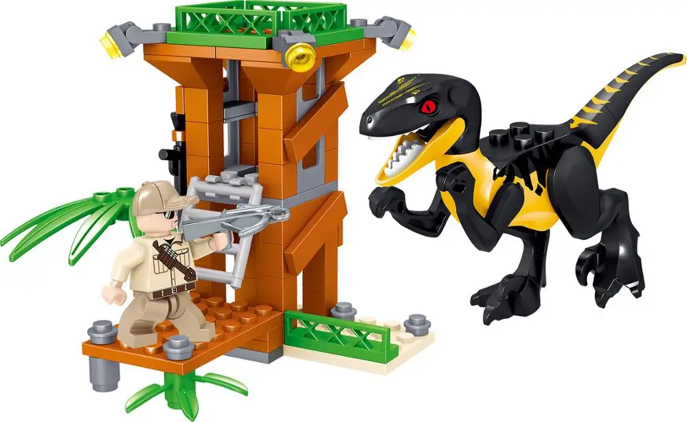 Парк Юрского периода QL1701 4 шт./партия строительные блоки кирпичи динозавр