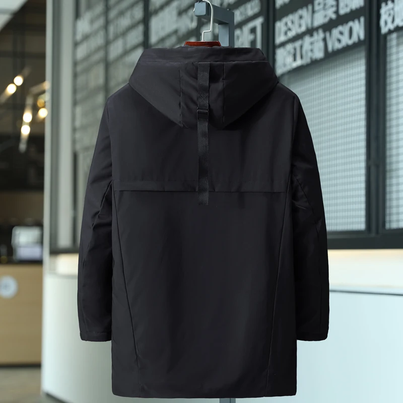 2021 Мужское Пальто Весна Черная Куртка Осень Хлопок Стеганое Полиэстер Мужская