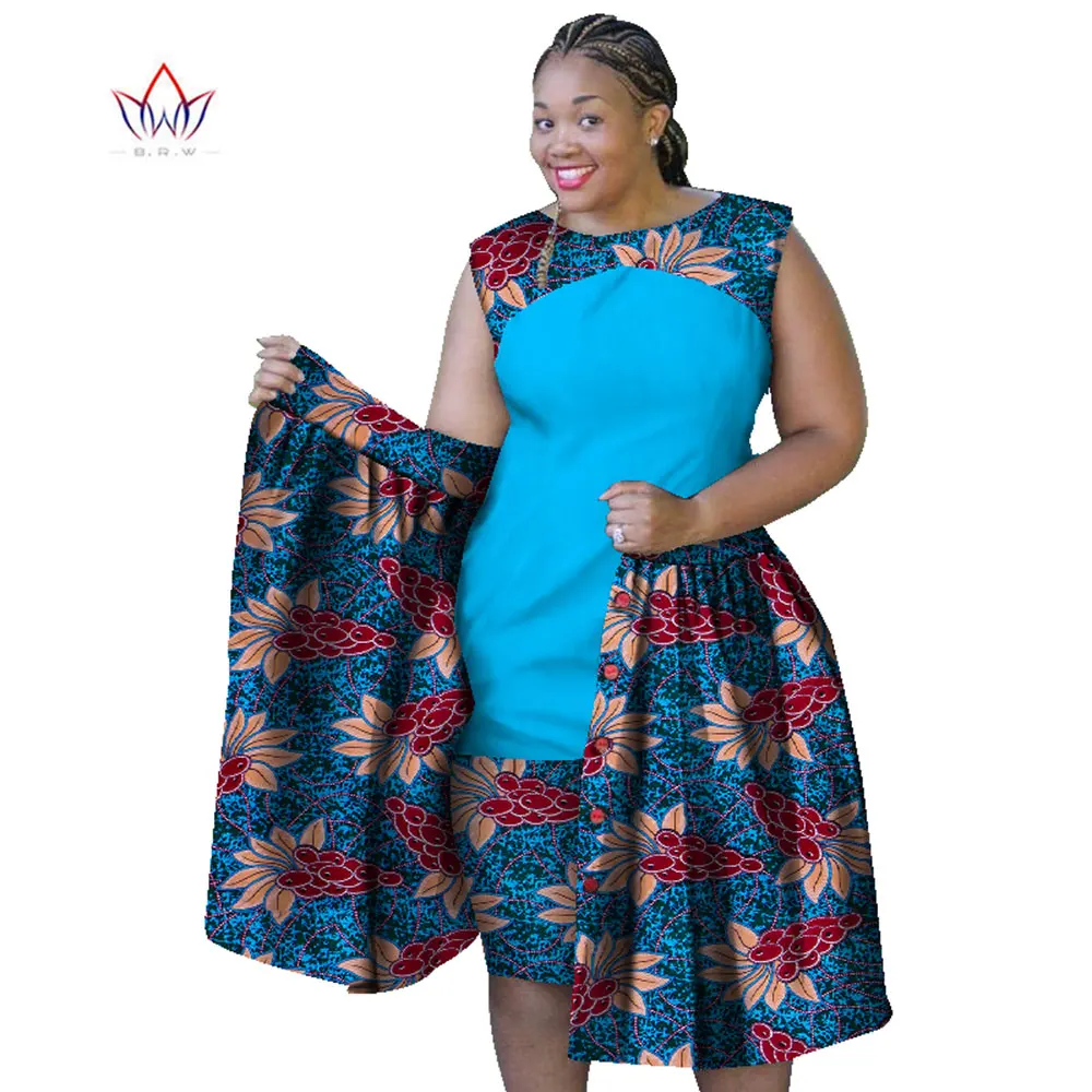2021 летние африканские платья для женщин Большие размеры женские хлопковые