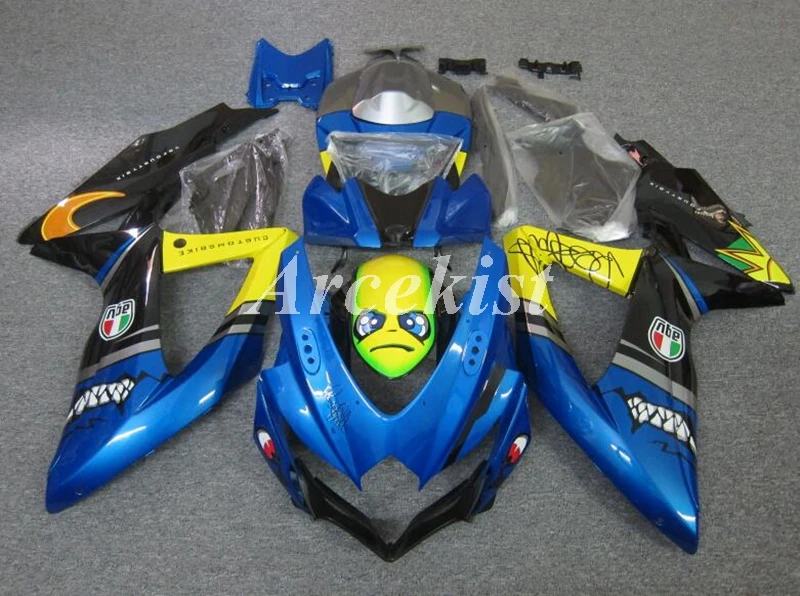 Новый ABS весь обтекатели комплект подходит для SUZUKI GSXR600 GSXR750 08 09 10 R600 R750 K8 GSXR 600 750 2008